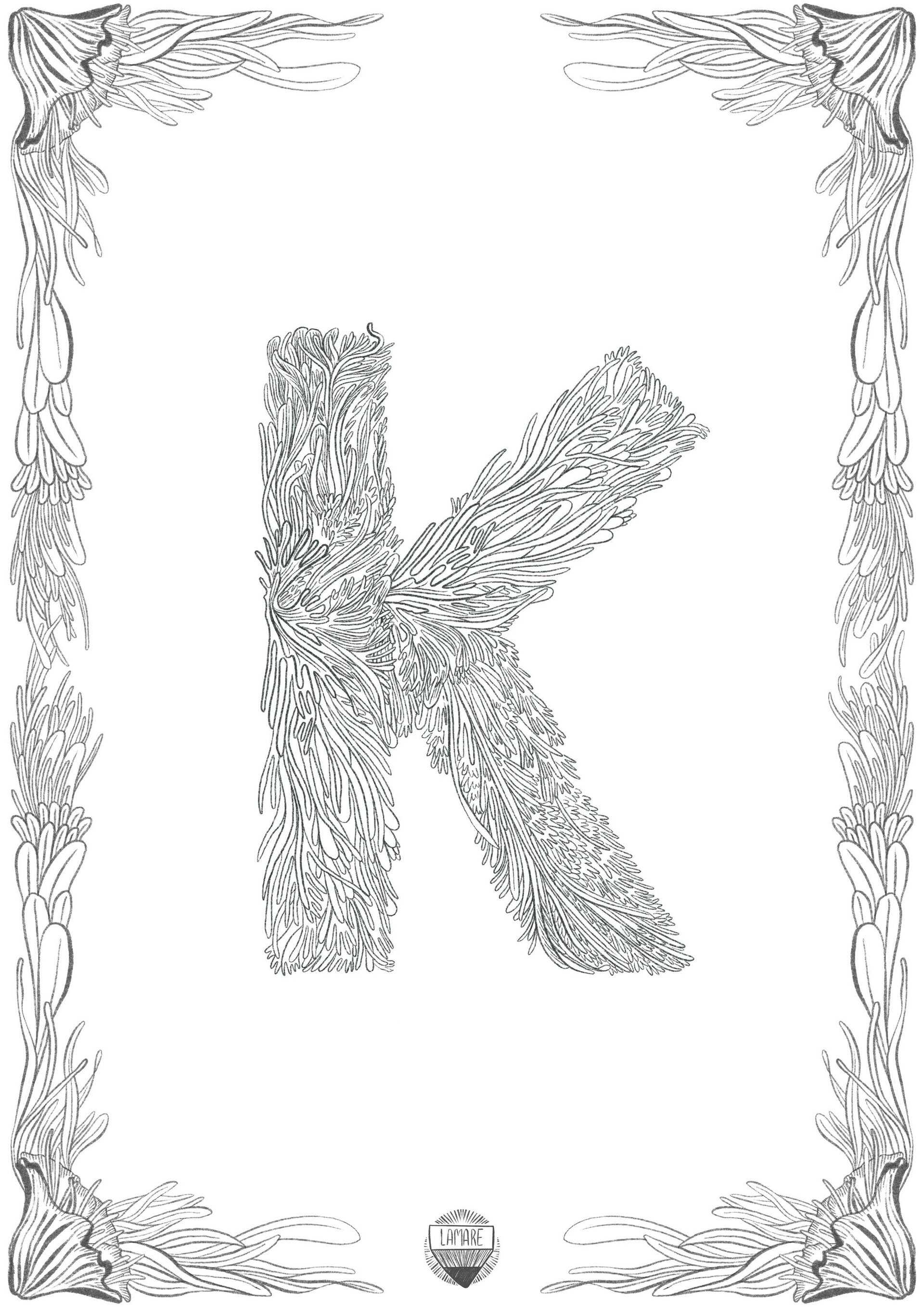 COLOURING PRINTS // Láminas sueltas abecedario - 12