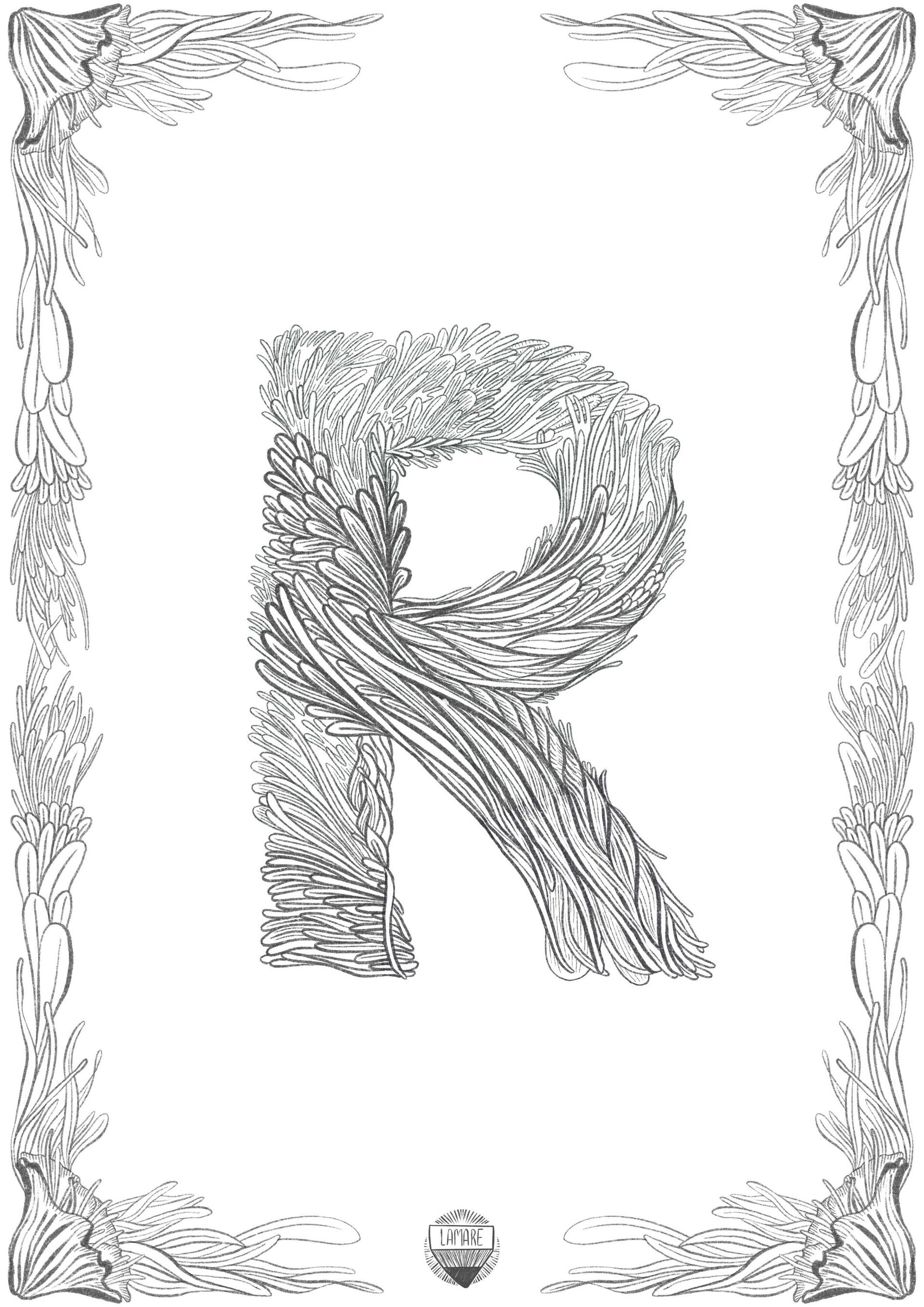 COLOURING PRINTS // Láminas sueltas abecedario - 20