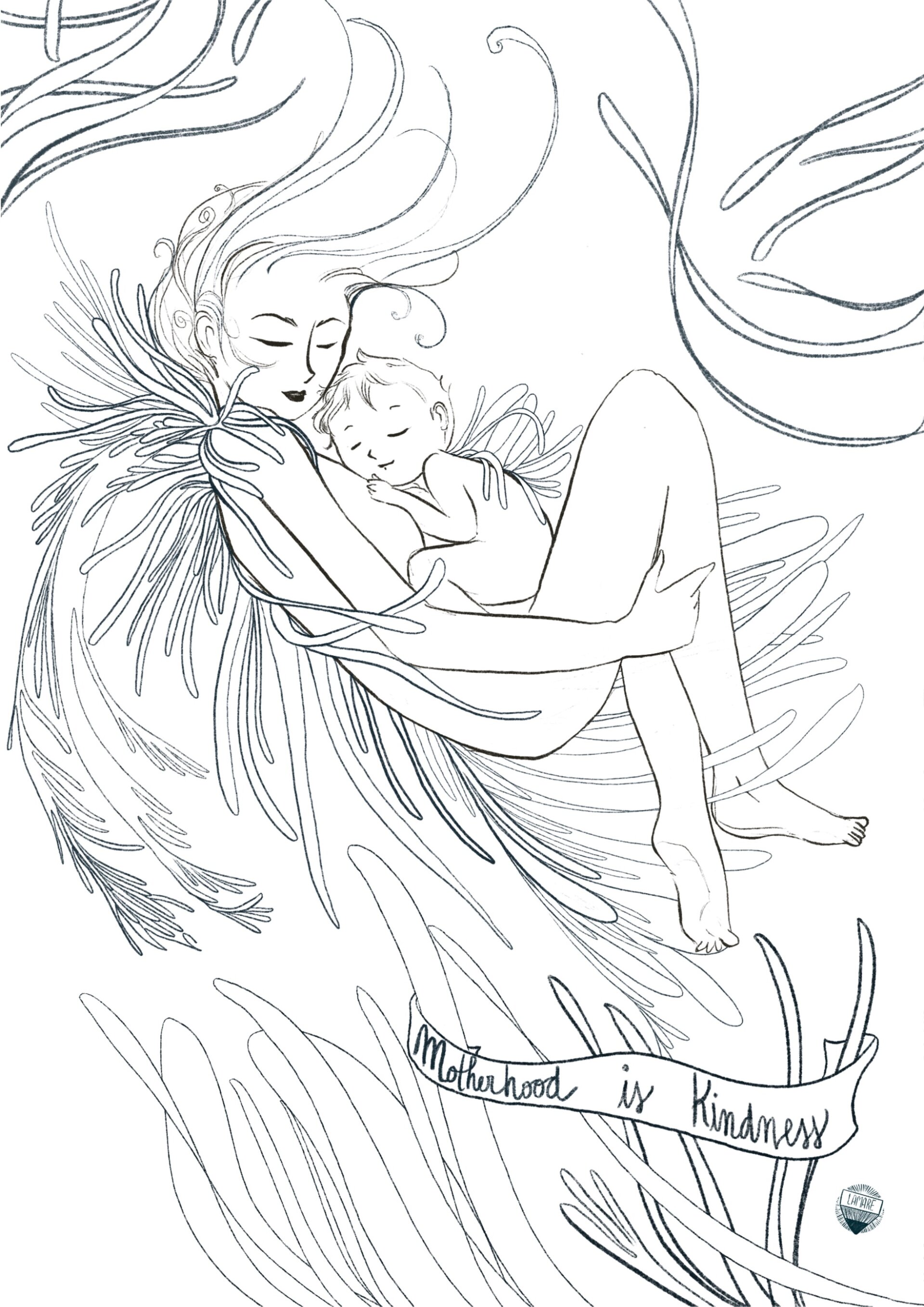 COLOURING Postcards// BLOSSOMING BONDS - 3