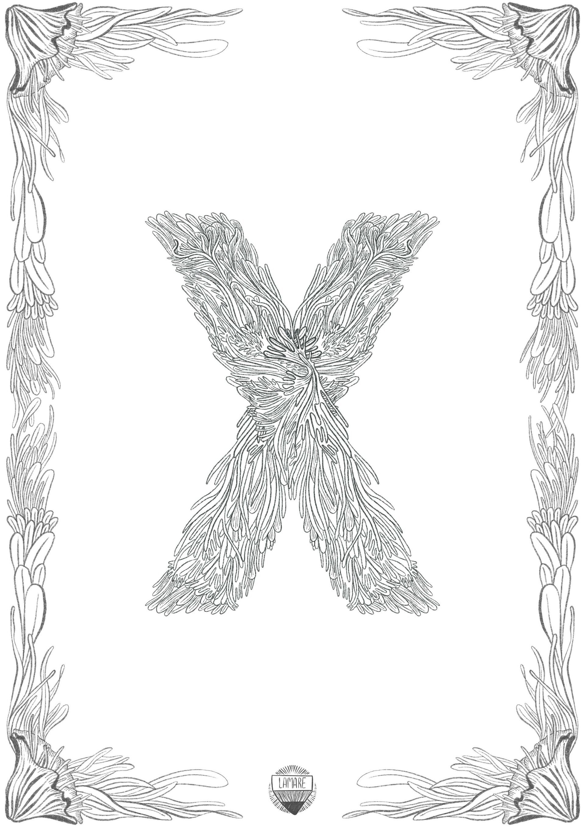 COLOURING PRINTS // Láminas sueltas abecedario - 26