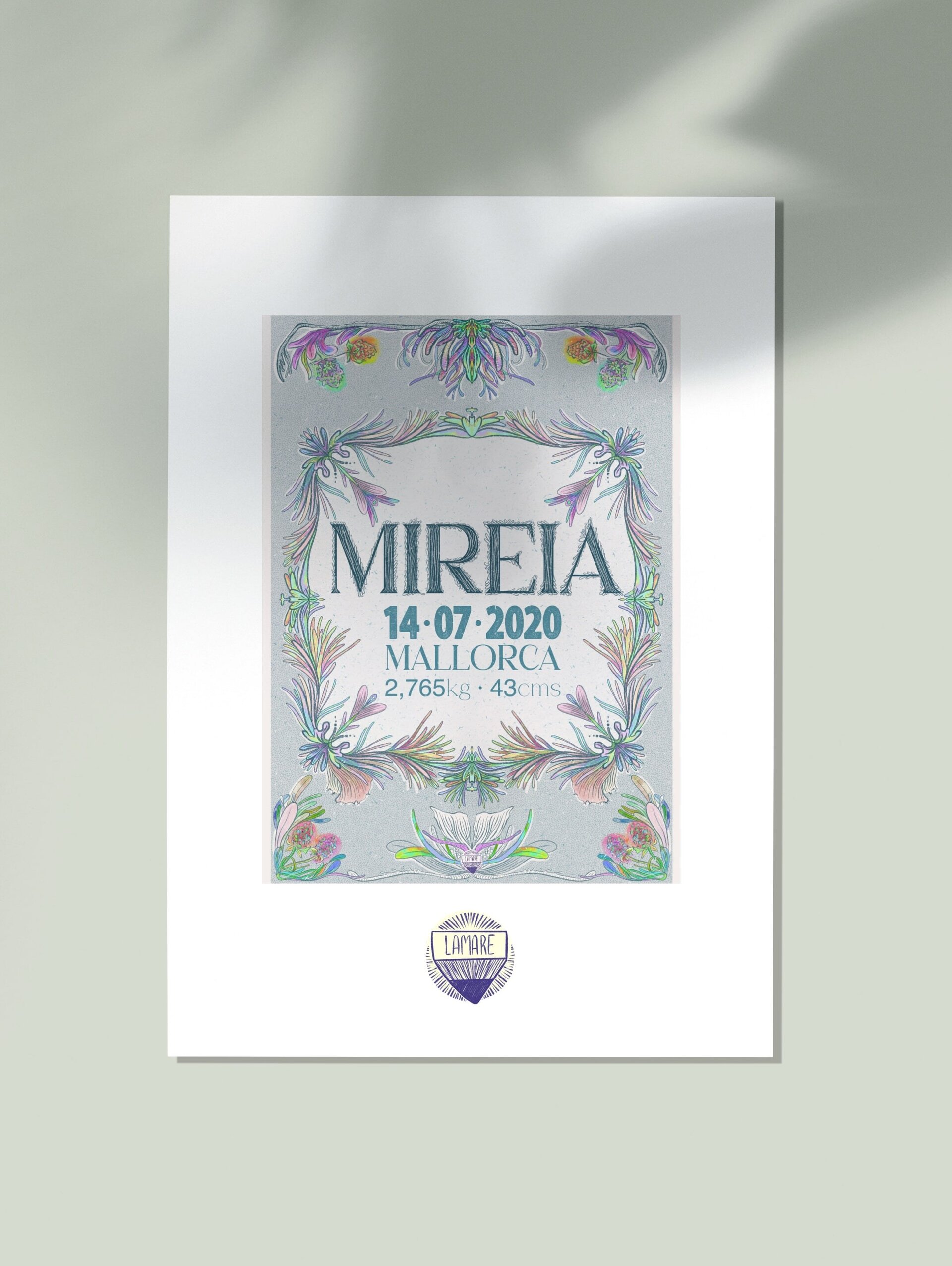 CARTEL PERSONALIZADO “JUST BORN” // Lámina ilustrada para regalar - 4