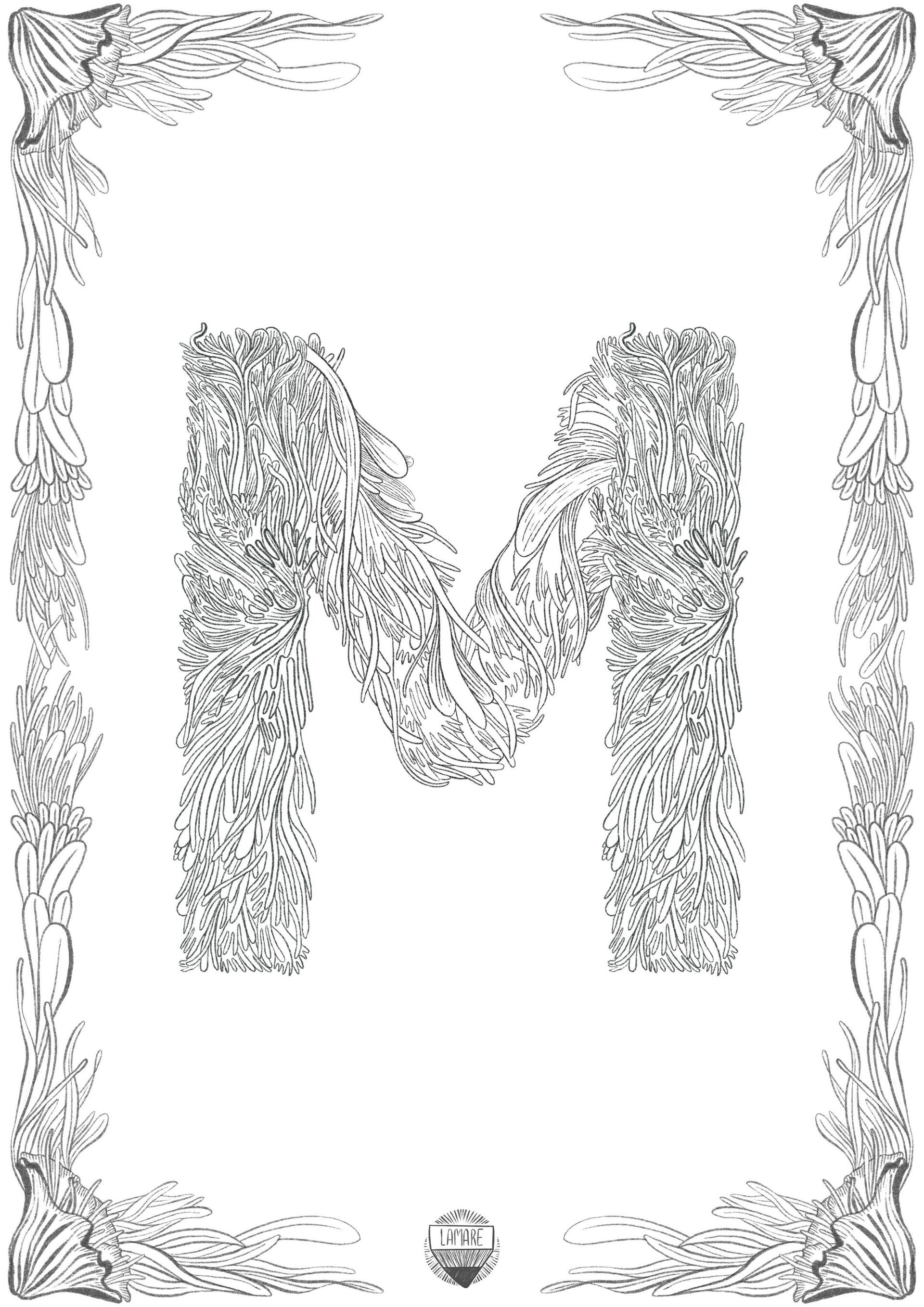 COLOURING PRINTS // Láminas sueltas abecedario - 14