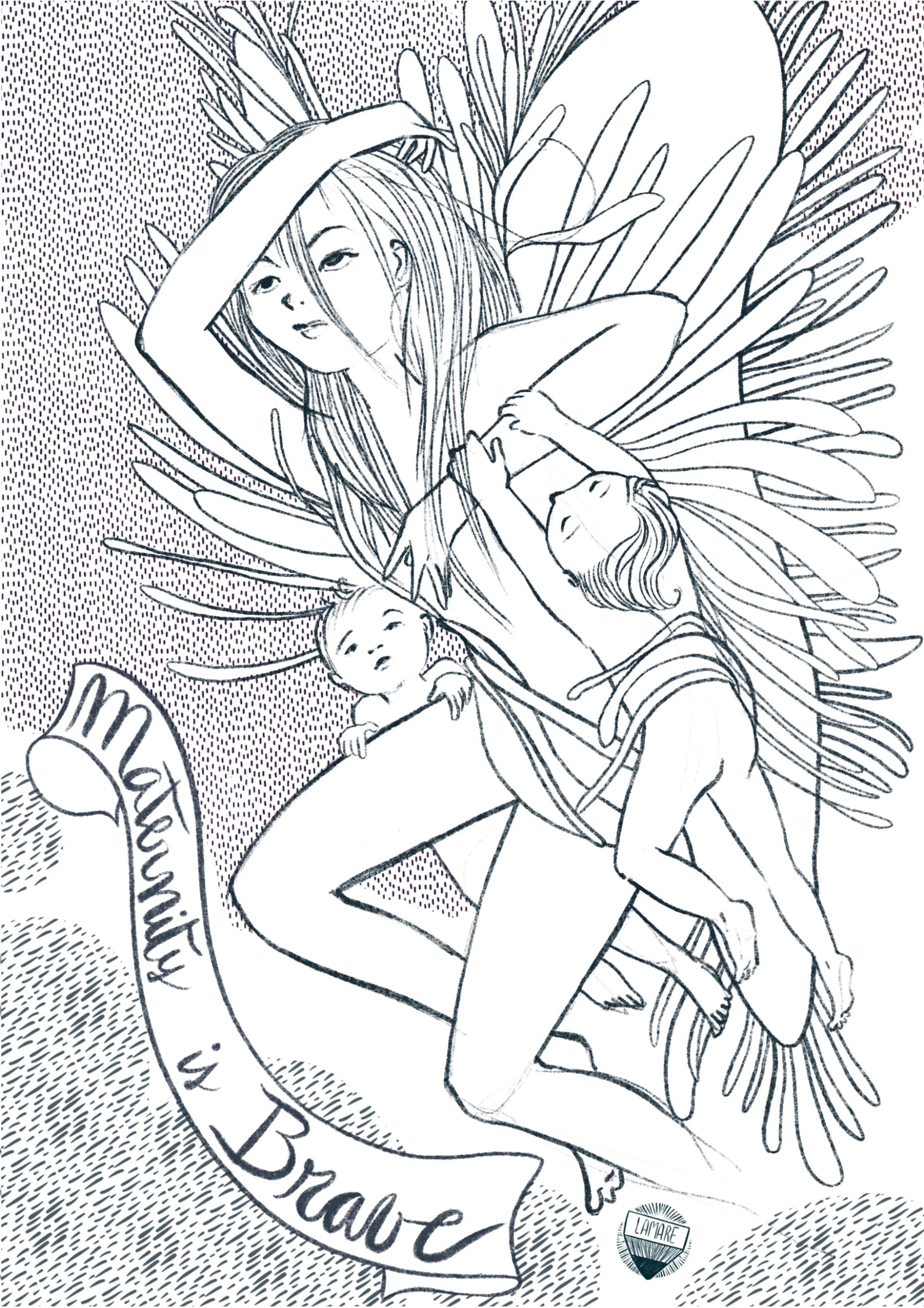 COLOURING Postcards// BLOSSOMING BONDS - 6