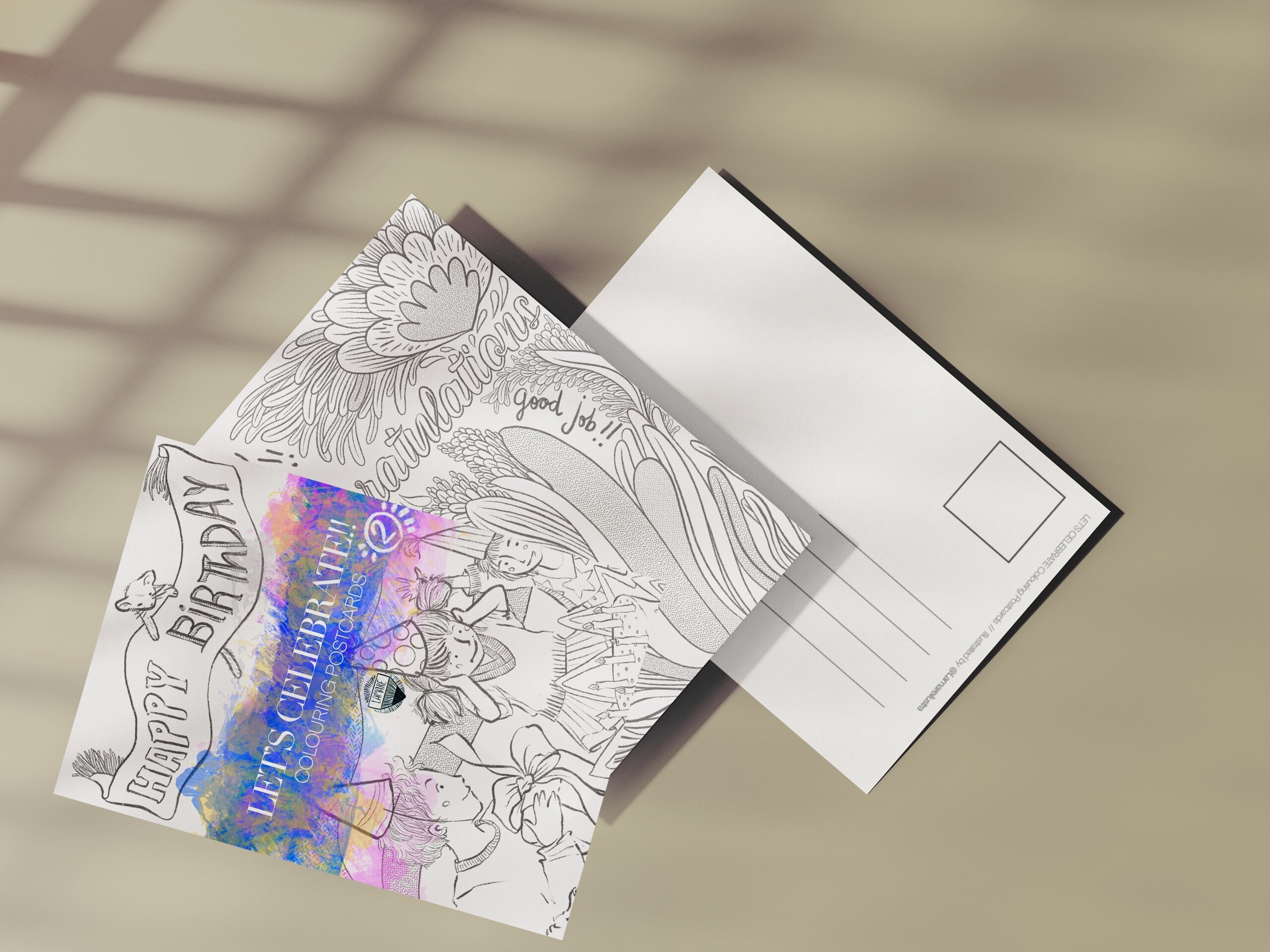 COLOURING Postcards// LET’S CELEBRATE n2 - 1