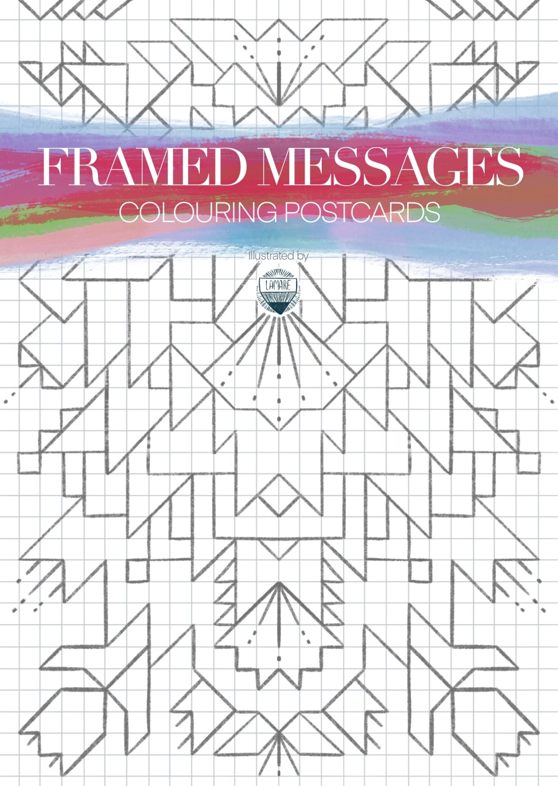COLOURING Postcards// FRAMED MESSAGES - 2