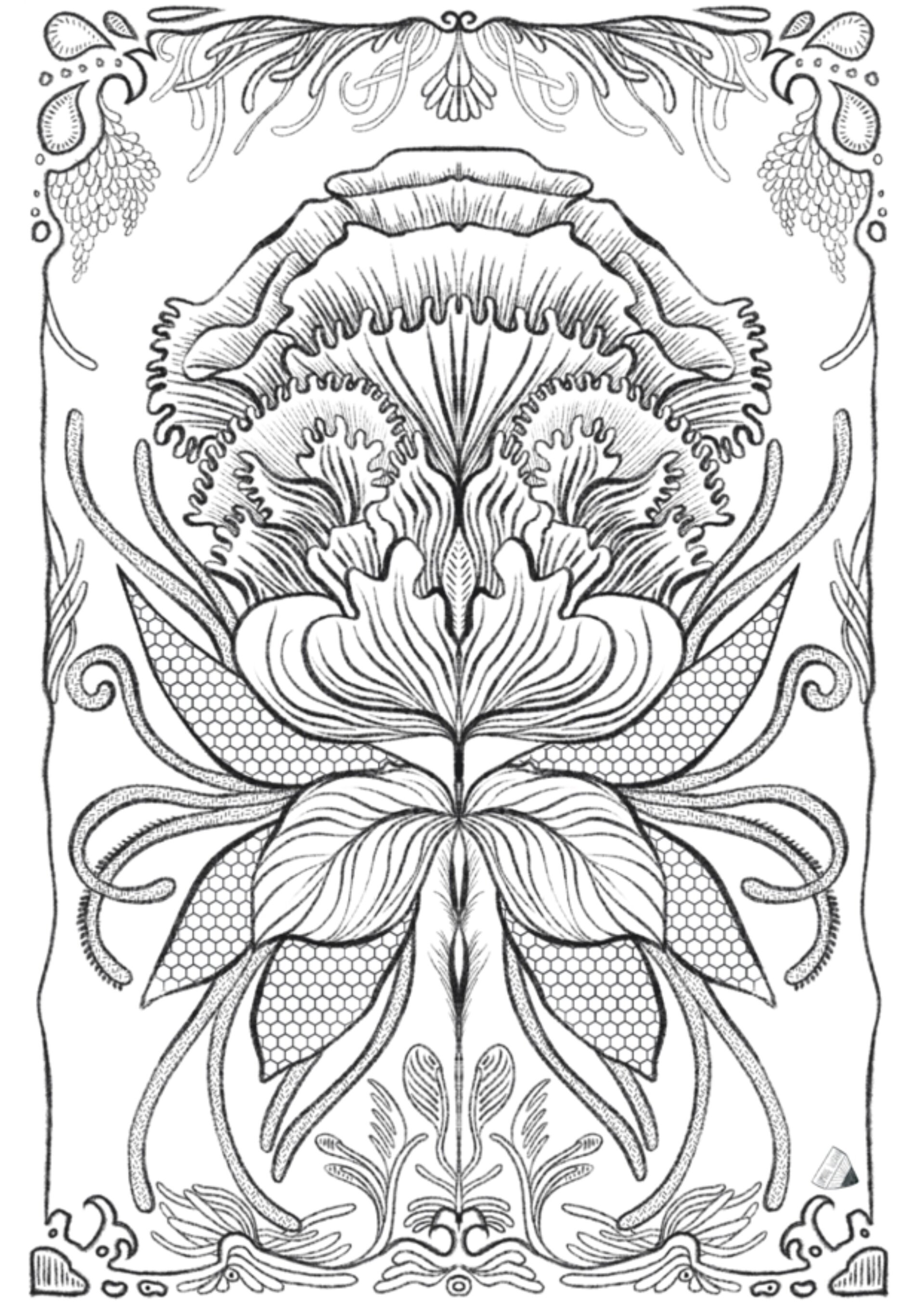 COLOURING Postcards// BOTANICAL BLISS - 3