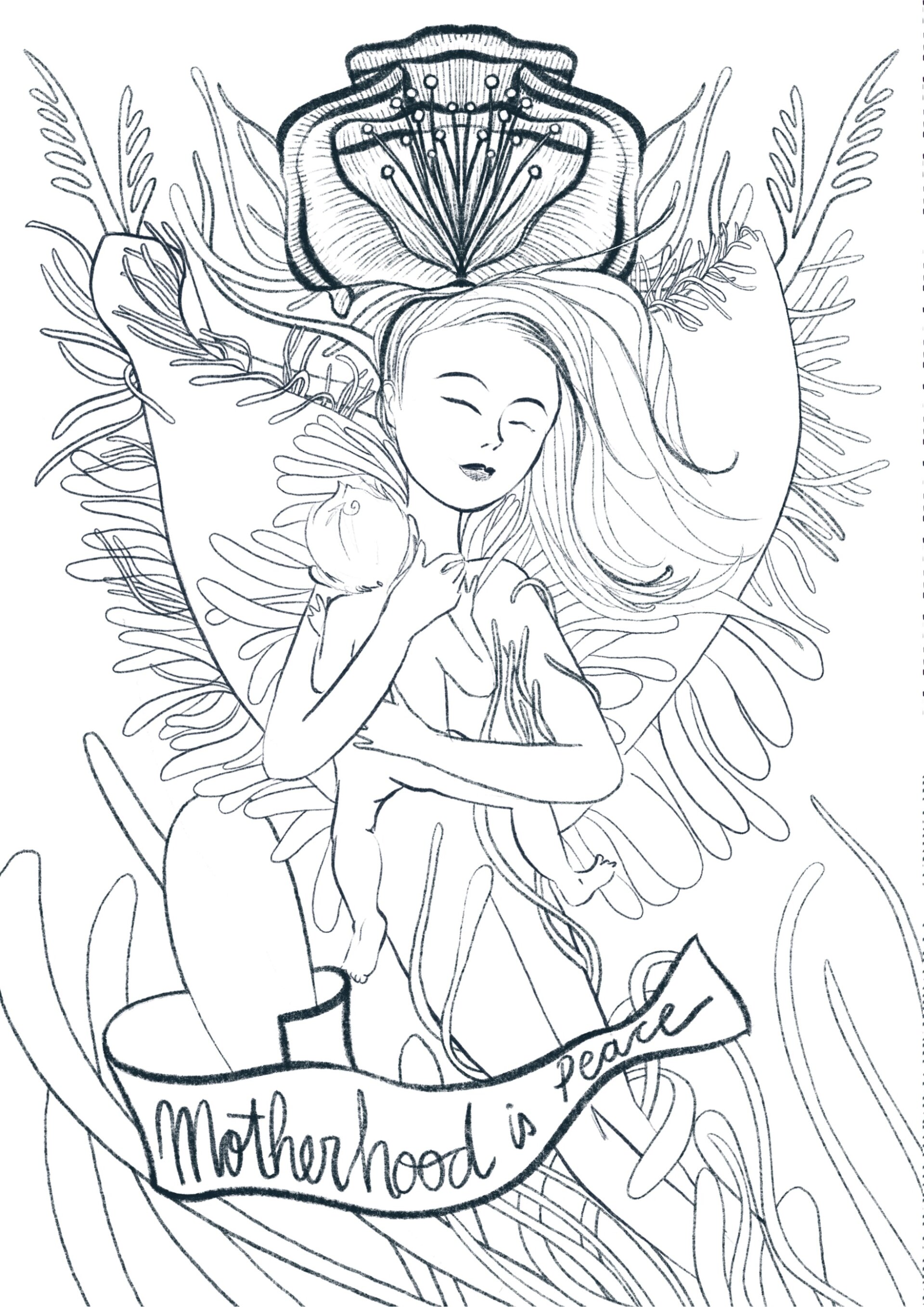 COLOURING Postcards// BLOSSOMING BONDS - 5