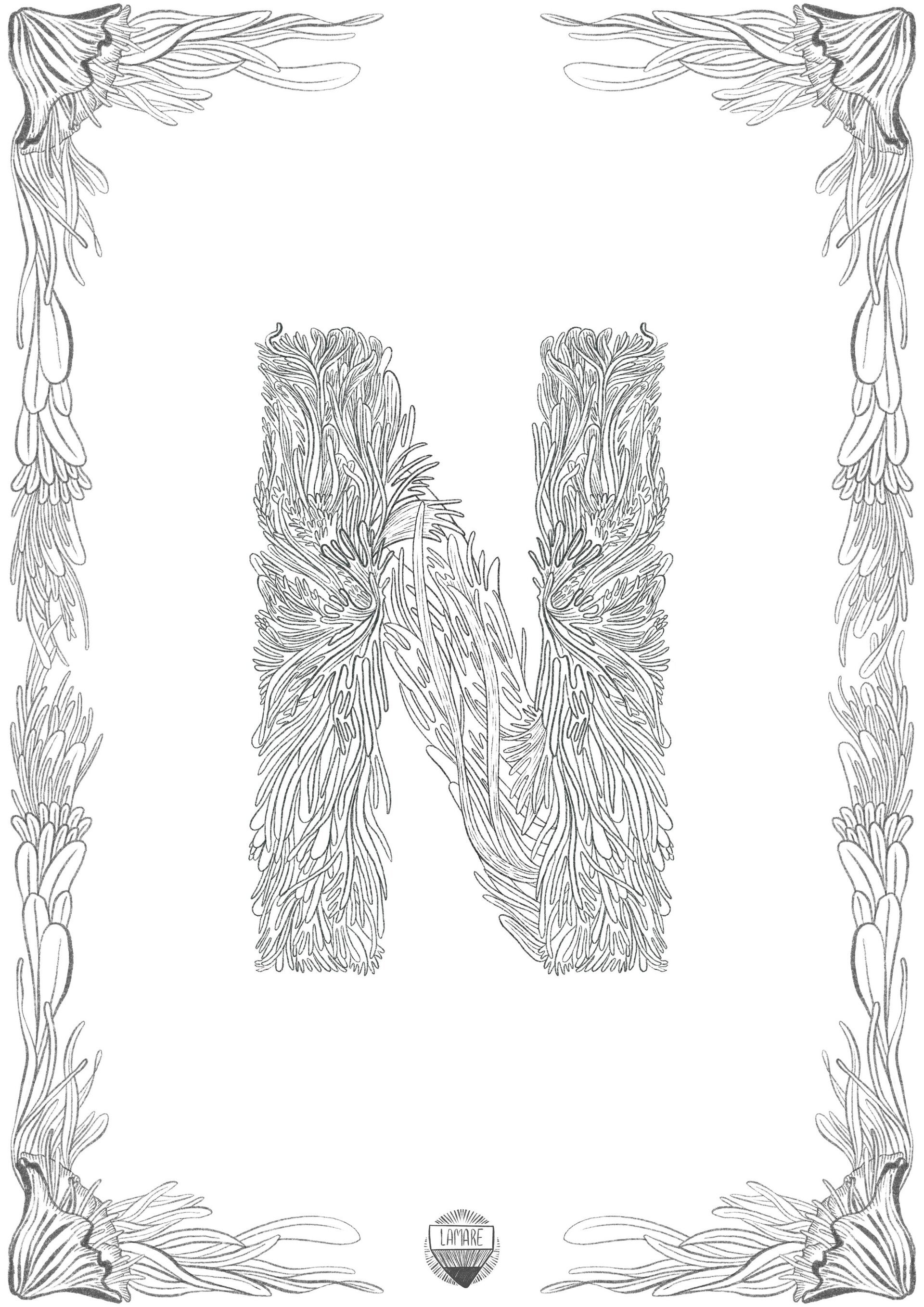 COLOURING PRINTS // Láminas sueltas abecedario - 15