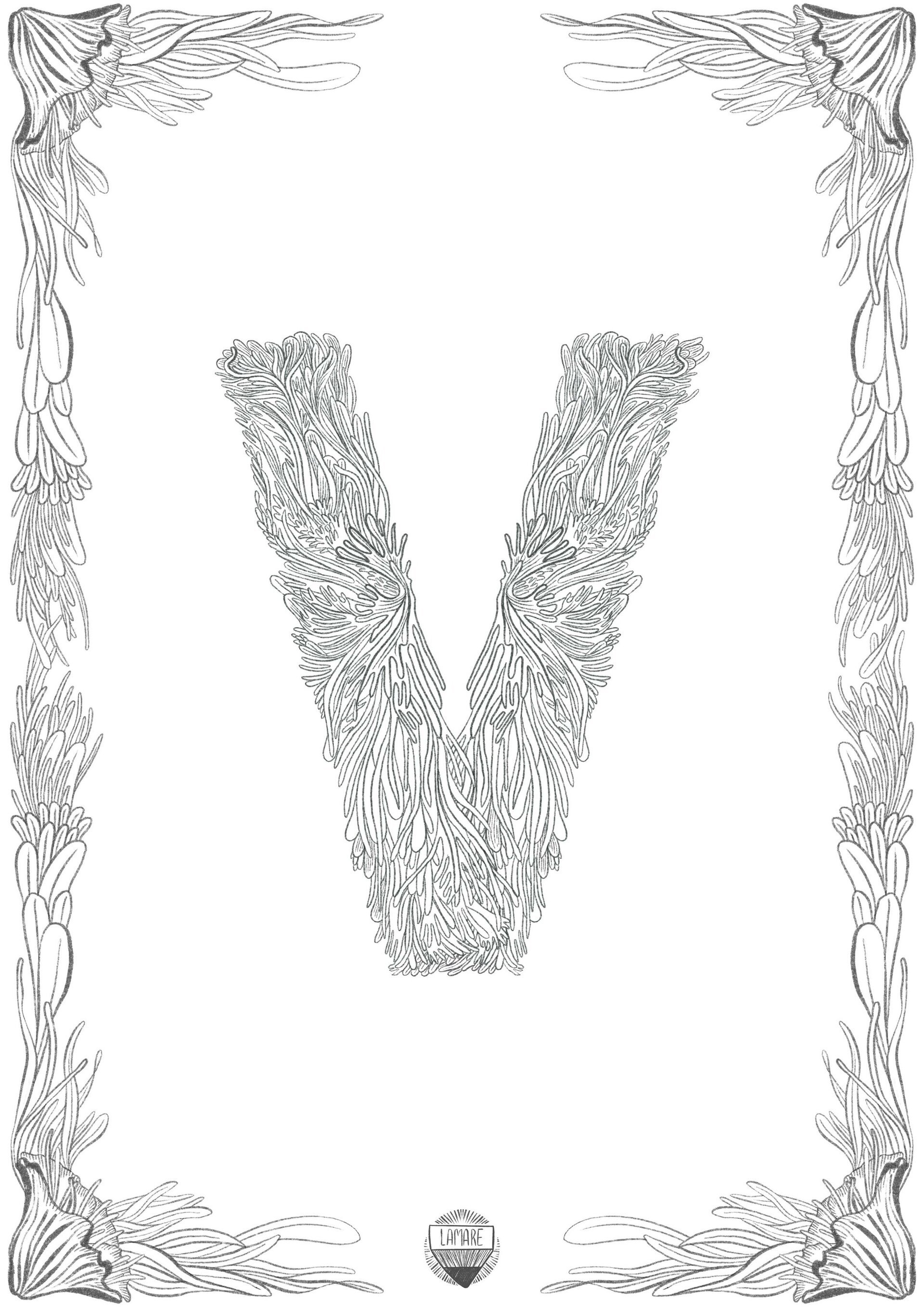 COLOURING PRINTS // Láminas sueltas abecedario - 24