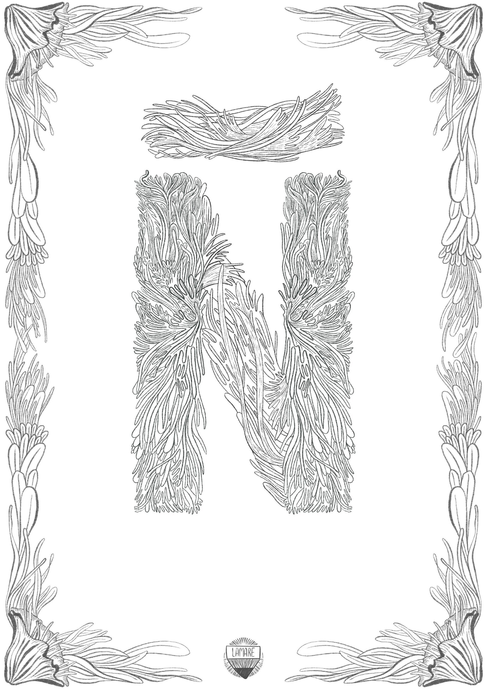 COLOURING PRINTS // Láminas sueltas abecedario - 16