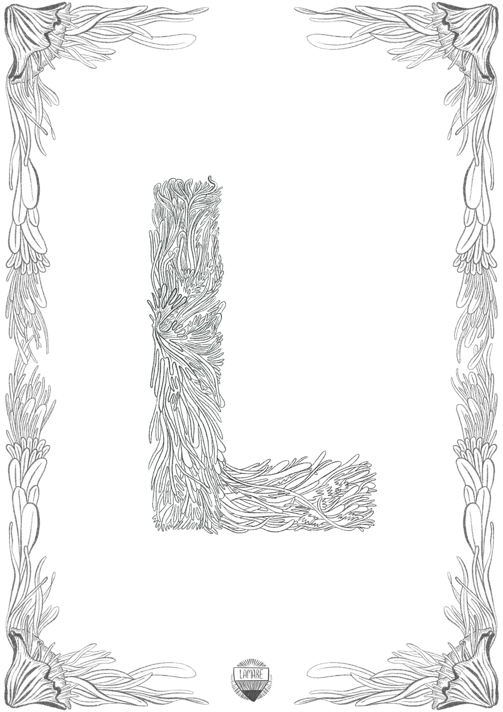 COLOURING PRINTS // Láminas sueltas abecedario - 13