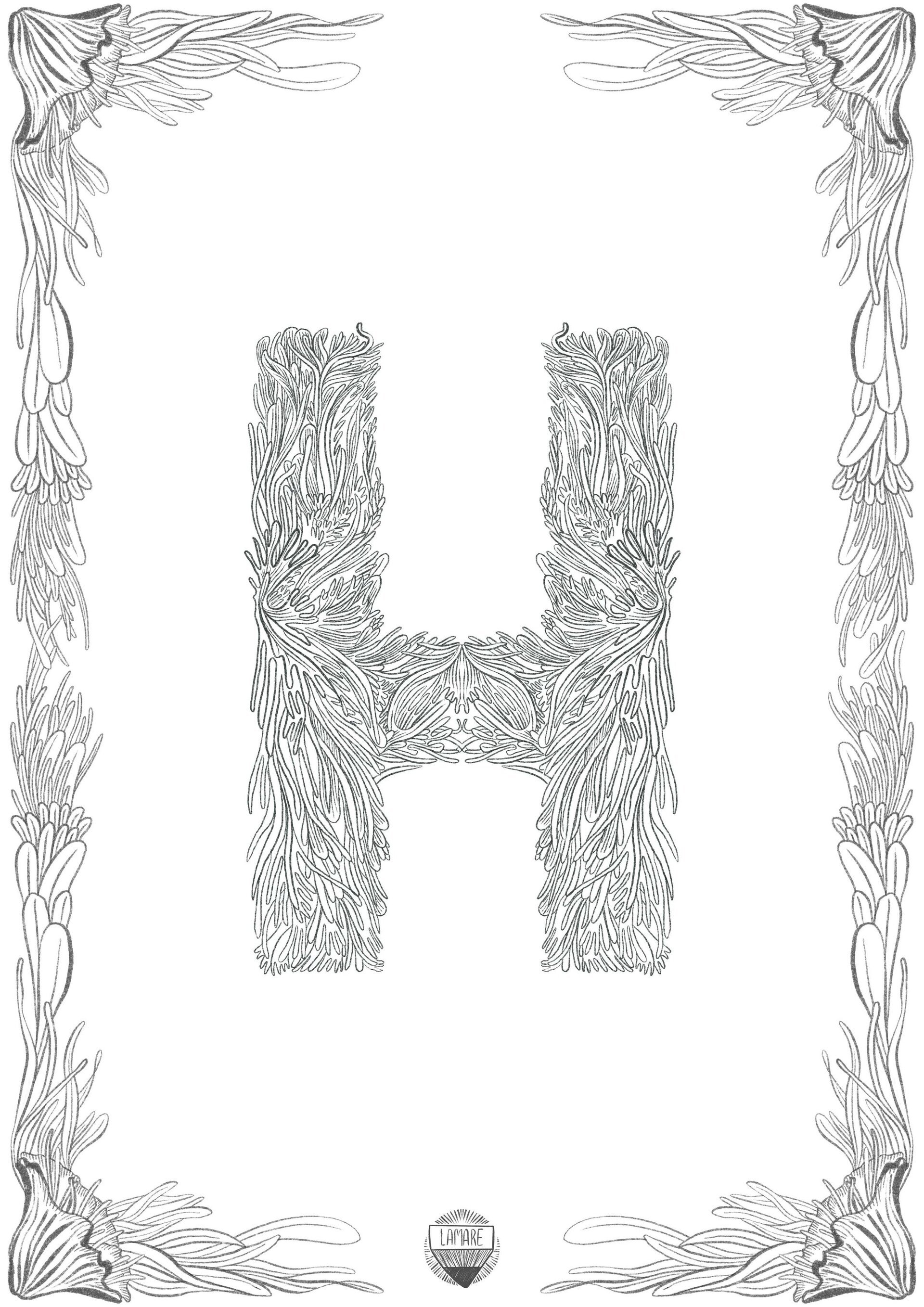 COLOURING PRINTS // Láminas sueltas abecedario - 9