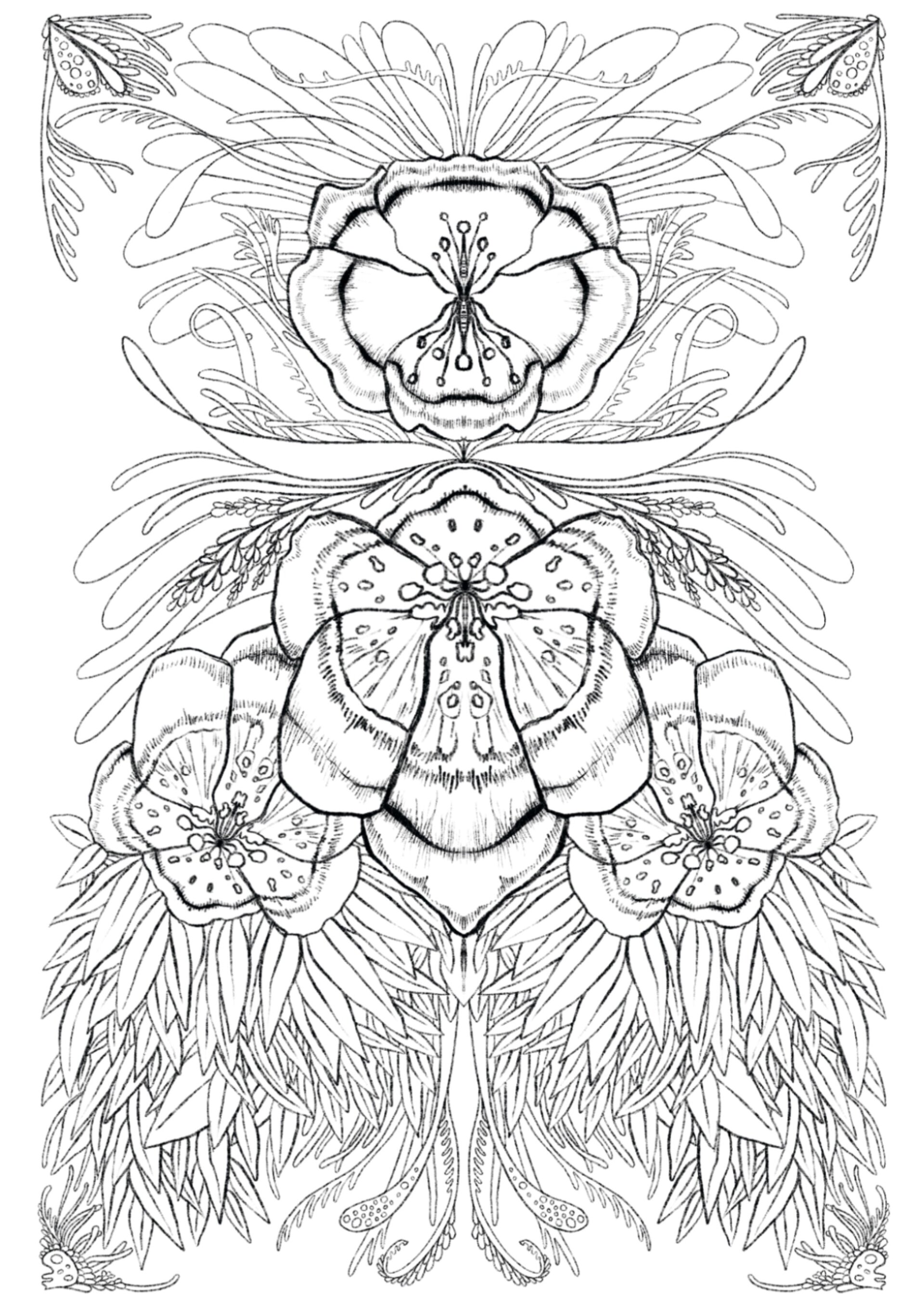 COLOURING Postcards// BOTANICAL BLISS - 6